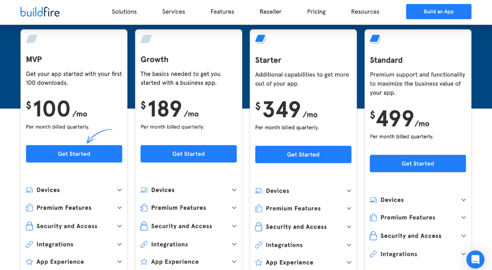 Buildfire Pricing
