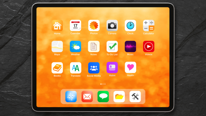 App on ipad display
